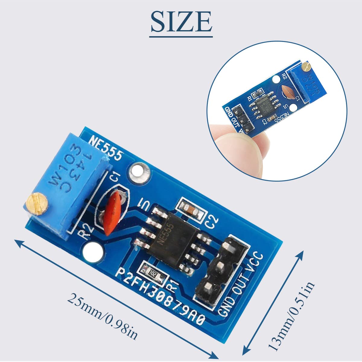 Amazon.com: DAOKAI 5Pcs NE555 Pulse Generator 555 Timer Module